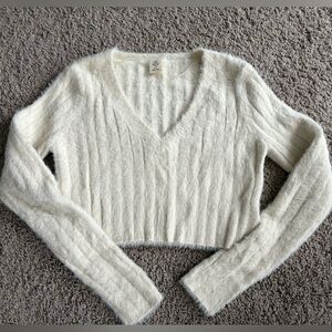 Urban Outfitters fuzzy ribbed sweater